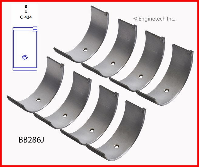 Enginetech BB286J.25 Engine Full Connecting Rod Bearing Set for Dodge and Plymouth Models