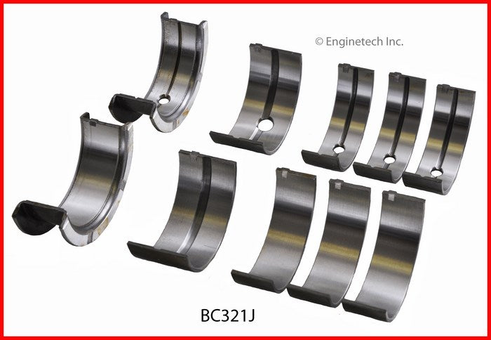 Enginetech BC321J010 Engine Full Crankshaft Main Bearing Set for Classic Chrysler and Dodge Models
