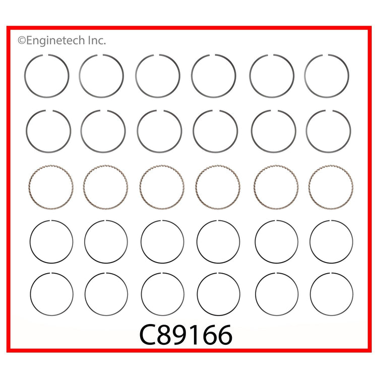 Enginetech C89166-1.5 Engine Premium Piston Ring Complete Set for Isuzu and Buick Vehicles
