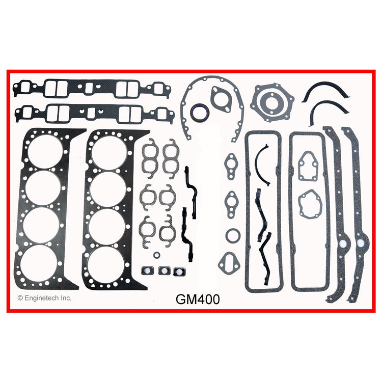 Enginetech GM400 Rebuilders Engine Full Gasket Set for GMC and Chevrolet Cars and Trucks