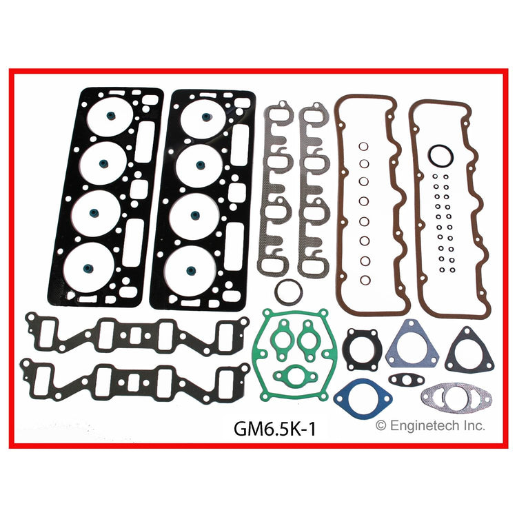 Enginetech GM6.5K-1 Engine Full Gasket Set for GMC and Chevrolet Cars and Trucks