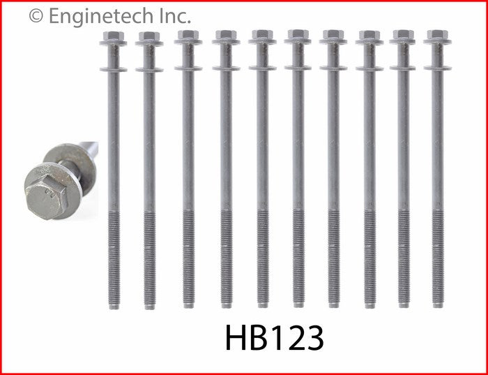 Enginetech Engine Head Bolt Set for One Cylinder – Compatible with 2012-2014 Ford and Lincoln Models
