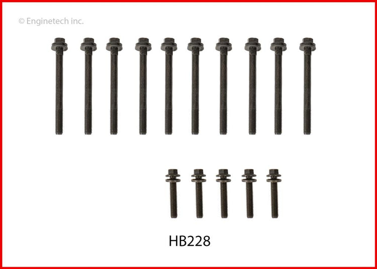 Enginetech HB228 Engine Head Bolt Set for Chrysler, Dodge, Jeep, Ram (One Cylinder)
