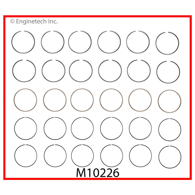 Enginetech M10226-030 Engine Premium Piston Ring Set for Chevrolet Silverado and GMC Sierra 1500