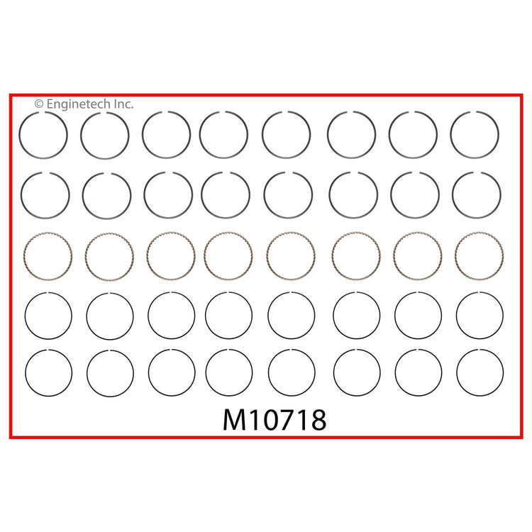 Enginetech M10718-005 Engine Premium Piston Ring Complete Set for Classic Cars