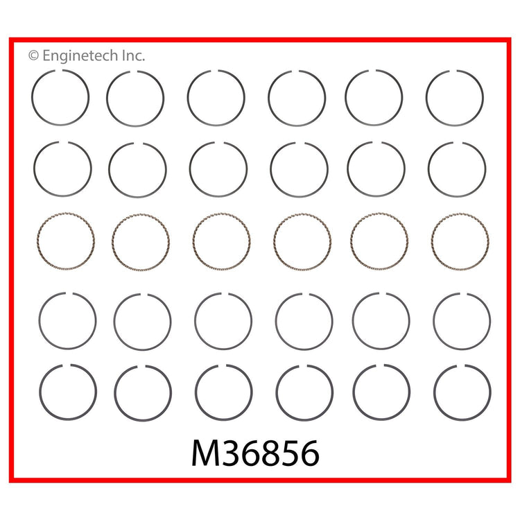 Enginetech M36856-040 Engine Premium Piston Ring Complete Set for Ford Vehicles