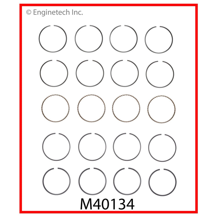 Enginetech M40134-030 Engine Premium Piston Ring Complete Set for Jeep and Buick Vehicles