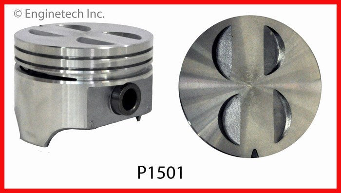 Enginetech P1501(8)060 Engine Piston Set Without Rings for Ford Classic Models