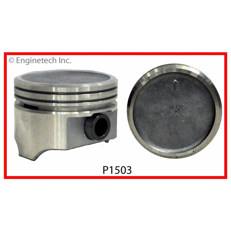 Enginetech P1503(1)STD Single Piston Without Rings for Buick Engines