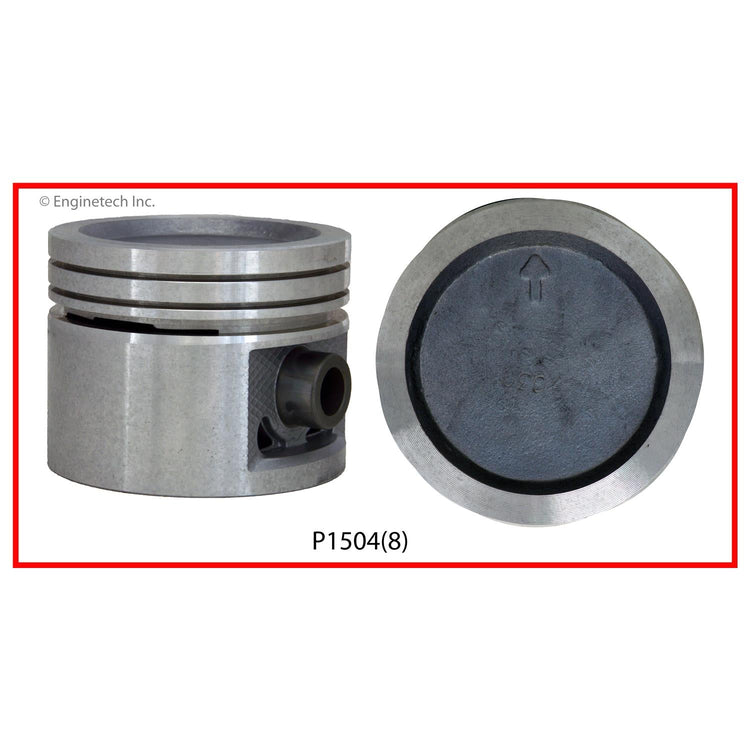 Enginetech P1504(1)030 Engine Single Piston Without Rings for Buick and Jeep Models