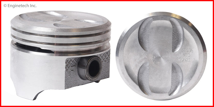 Enginetech P1598(8)040 Engine Piston Set Without Rings for Chevy, Buick, Cadillac Chassis