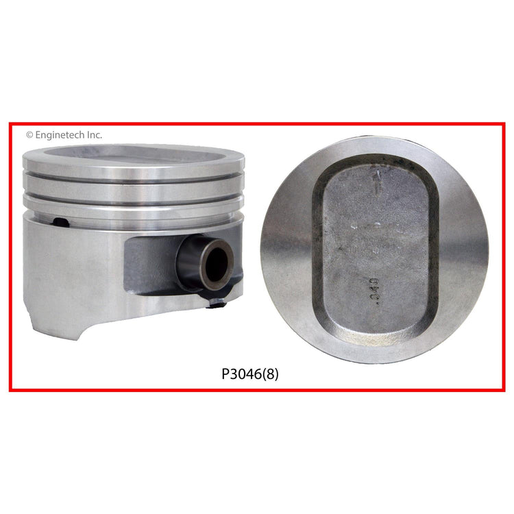 Enginetech P3046(8)STD Engine Piston Set Without Rings for Ford Bronco