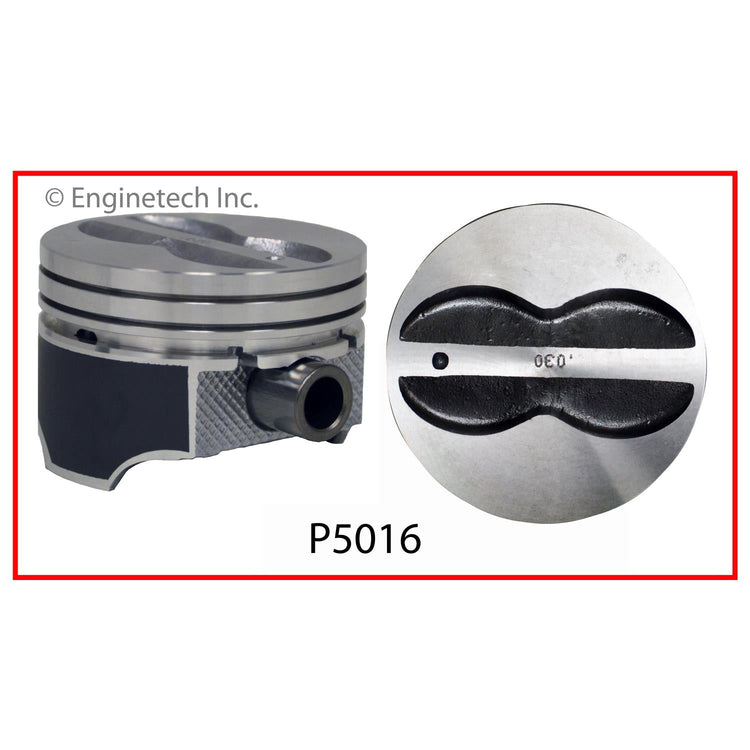Enginetech P5016(1)STD Single Piston for Chevrolet, GMC, Buick Engines
