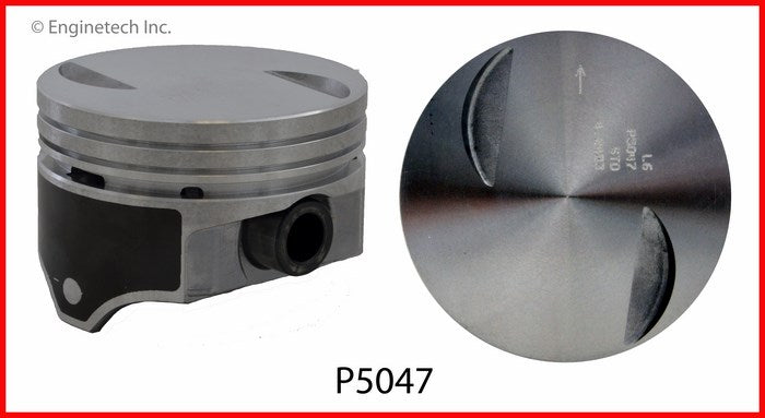 Enginetech Piston Set Without Rings for Chevrolet Bel Air and Biscayne 1970-1974
