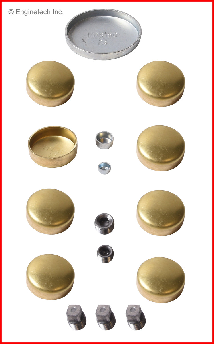 Enginetech PK185B Brass Engine Expansion Plug Kit for Engine Rebuilds