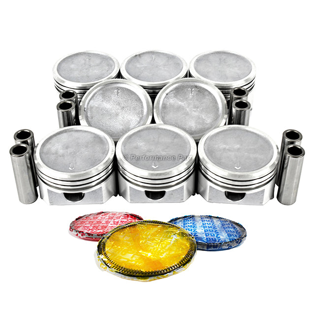 Pistons w/ Rings for 76-86 Buick 5.0L V8 OHV 16v