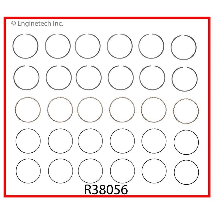 Enginetech R38056-060 Engine Cast Iron Piston Ring Set for Buick Century (1980-1987)