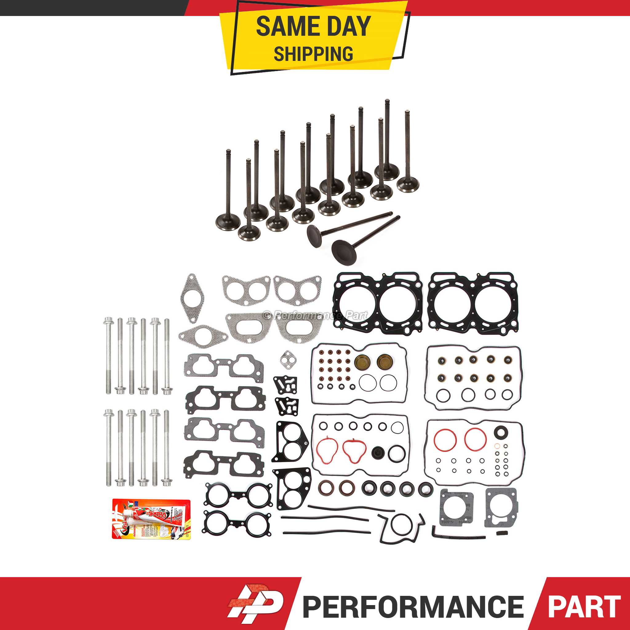 Head Gasket Set Intake Exhaust Valves For Subaru L Sohc Ej