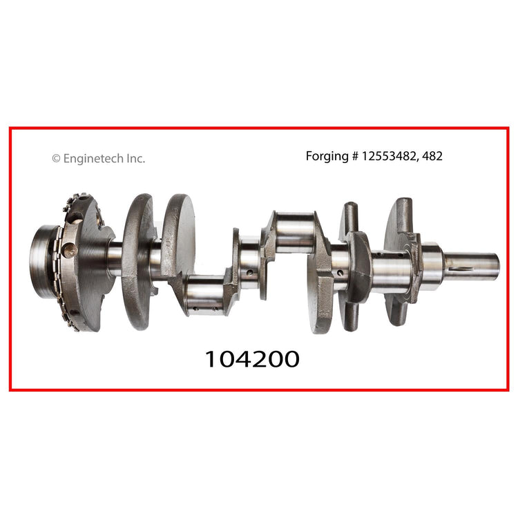 Enginetech Remanufactured Engine Crankshaft Kit with Main and Rod Bearings for 2004-2005 Chevy and GMC Vehicles