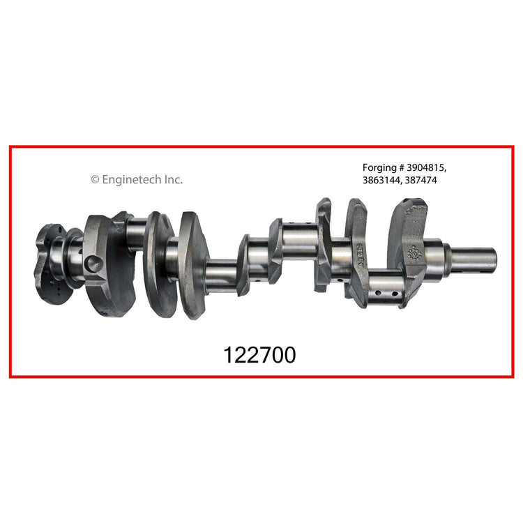 Enginetech Remanufactured Engine Crankshaft Kit with Main and Rod Bearings for Chevrolet Models