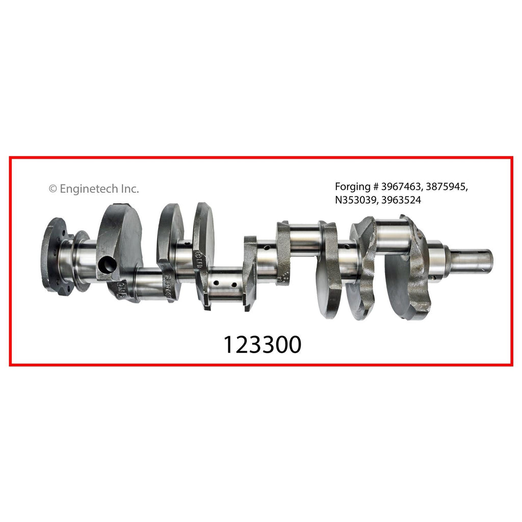 Enginetech Remanufactured Engine Crankshaft Kit with Main and Rod Bearings - Part 123300