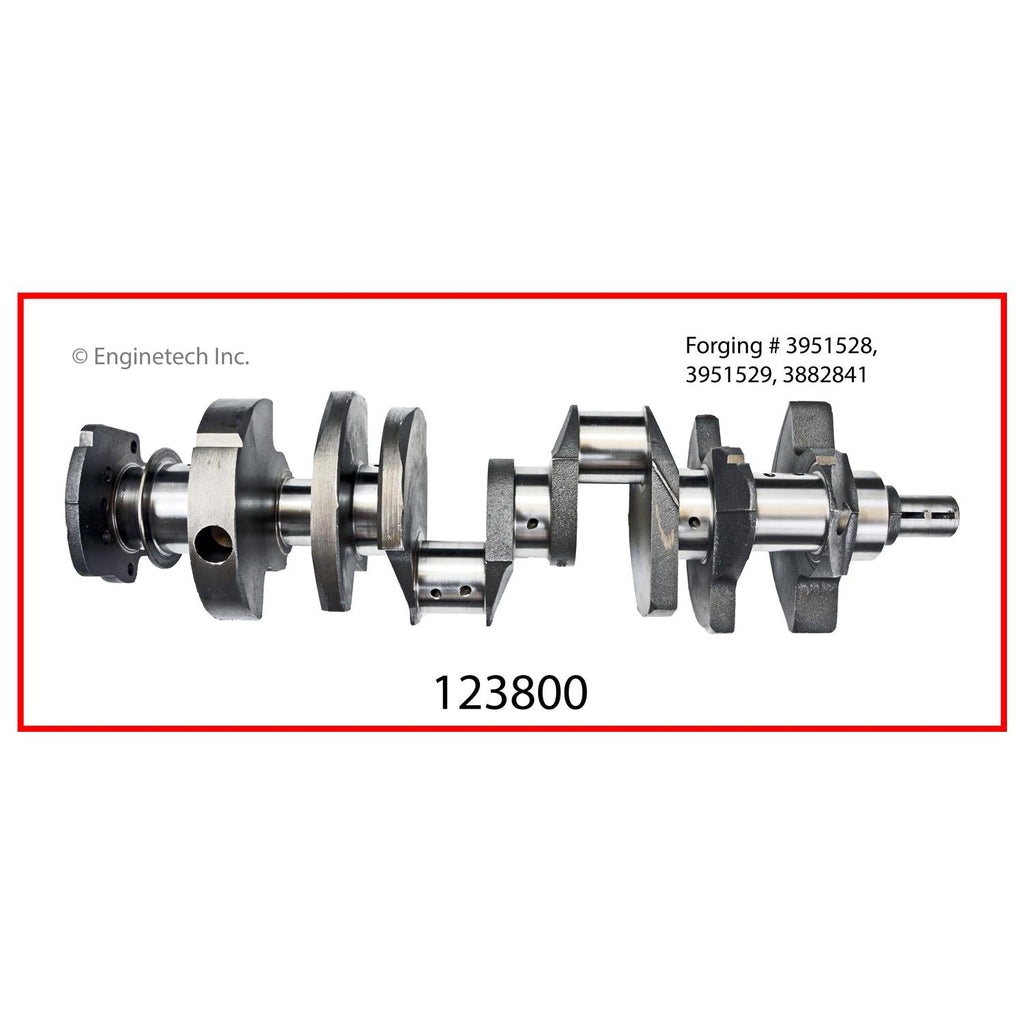 Enginetech Remanufactured Engine Crankshaft Kit with Main and Rod Bearings for Chevrolet Models