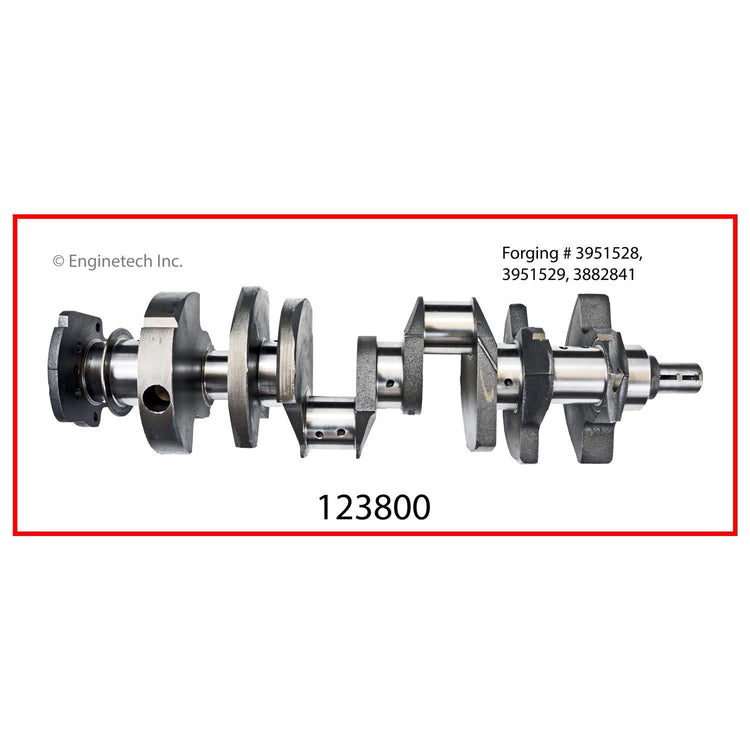 Enginetech Remanufactured Engine Crankshaft Kit with Main and Rod Bearings for Chevrolet Models