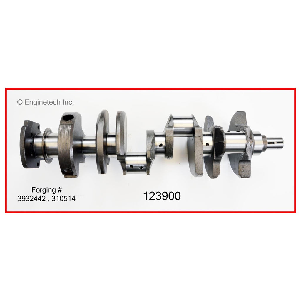 Enginetech Remanufactured Engine Crankshaft Kit with Main and Rod Bearings - Part 123900