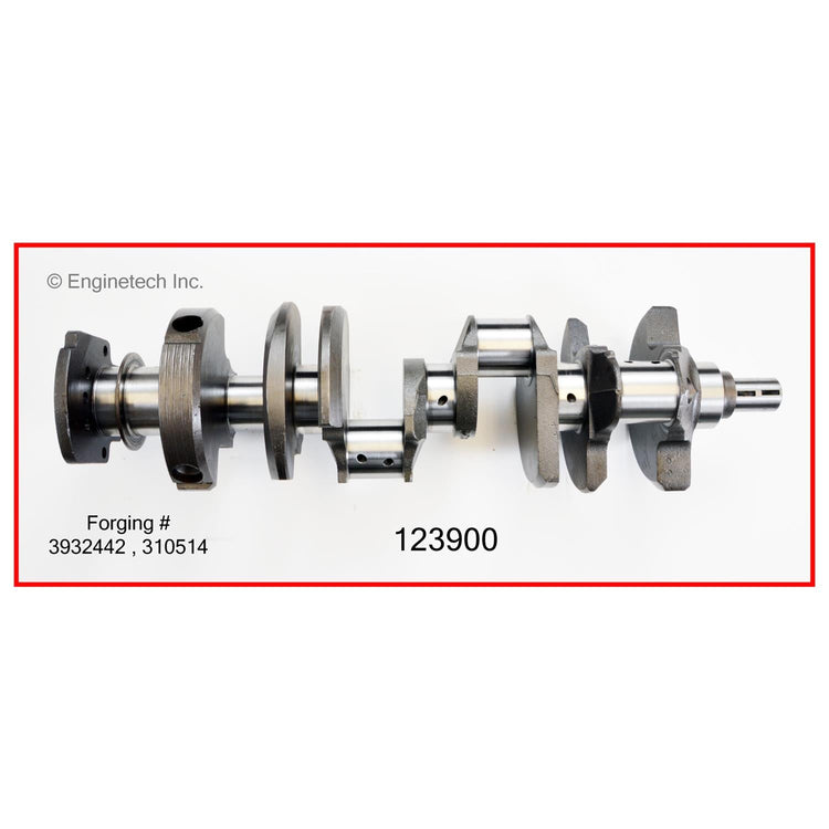 Enginetech Remanufactured Engine Crankshaft Kit with Main and Rod Bearings - Part 123900