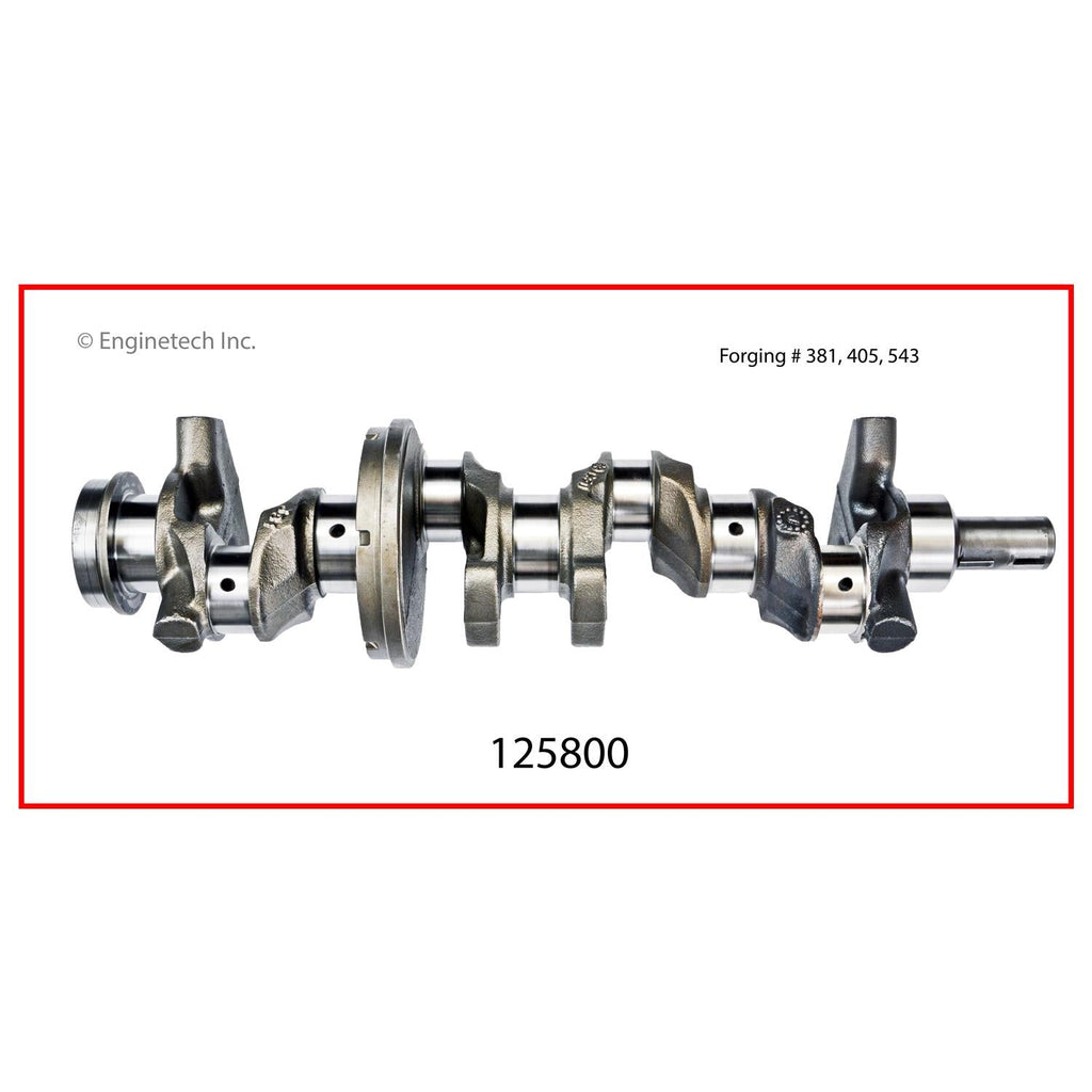 Enginetech Part 125800 Remanufactured Engine Crankshaft Kit with Main and Rod Bearings for Buick and Chevrolet Models