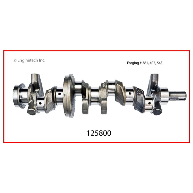Enginetech Part 125800 Remanufactured Engine Crankshaft Kit with Main and Rod Bearings for Buick and Chevrolet Models