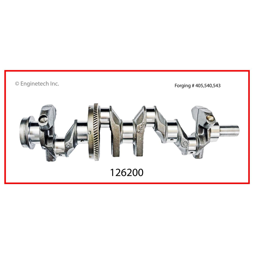 Enginetech Remanufactured Engine Crankshaft Kit with Main and Rod Bearings for Buick Century and Skylark, Chevrolet Astro