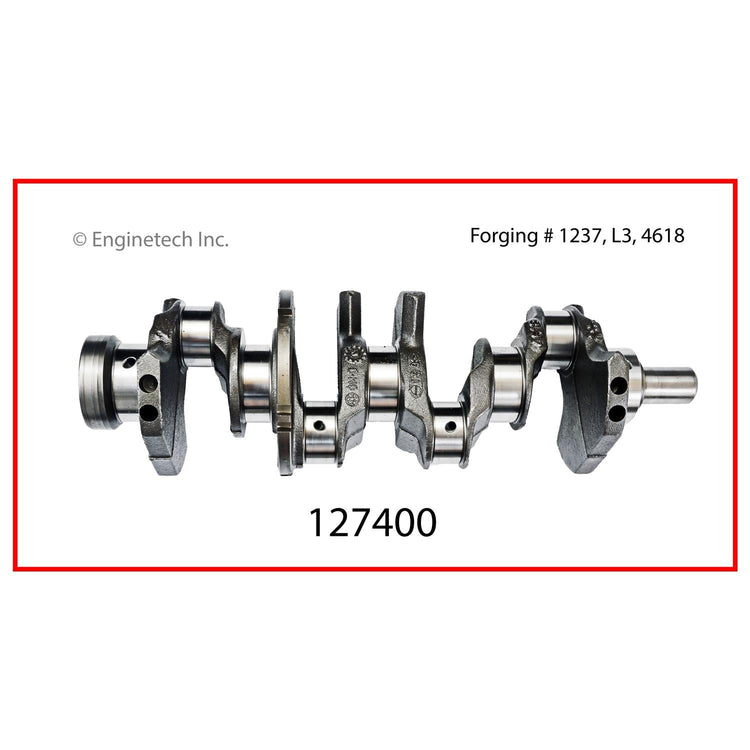 Enginetech Remanufactured Engine Crankshaft Kit with Main and Rod Bearings for Select 1990s Vehicles