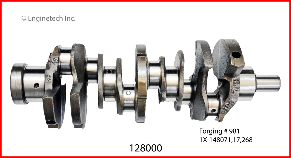 Enginetech 128000 Remanufactured Engine Crankshaft Kit with Main and Rod Bearings for 2004 Buick and Chevrolet Models