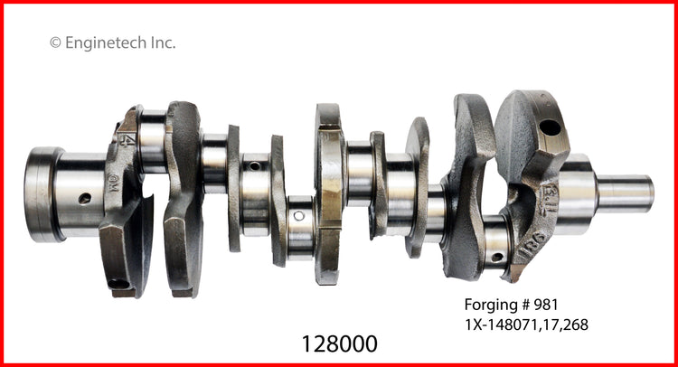 Enginetech 128000 Remanufactured Engine Crankshaft Kit with Main and Rod Bearings for 2004 Buick and Chevrolet Models