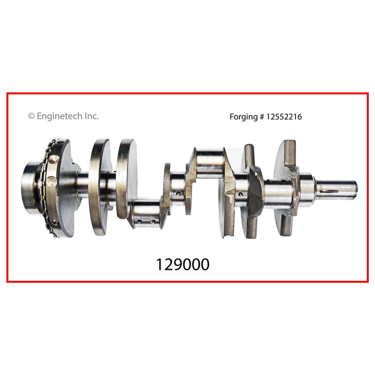 Enginetech Remanufactured Engine Crankshaft Kit with Main and Rod Bearings for GMC and Cadillac Models