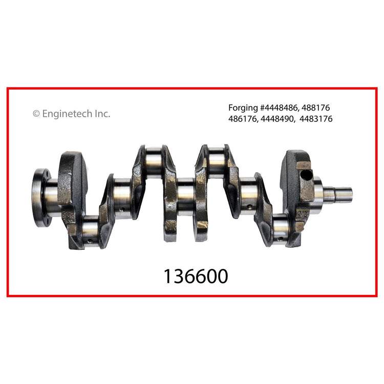 Enginetech Remanufactured Engine Crankshaft Kit with Main and Rod Bearings for Dodge Caravan and Dakota