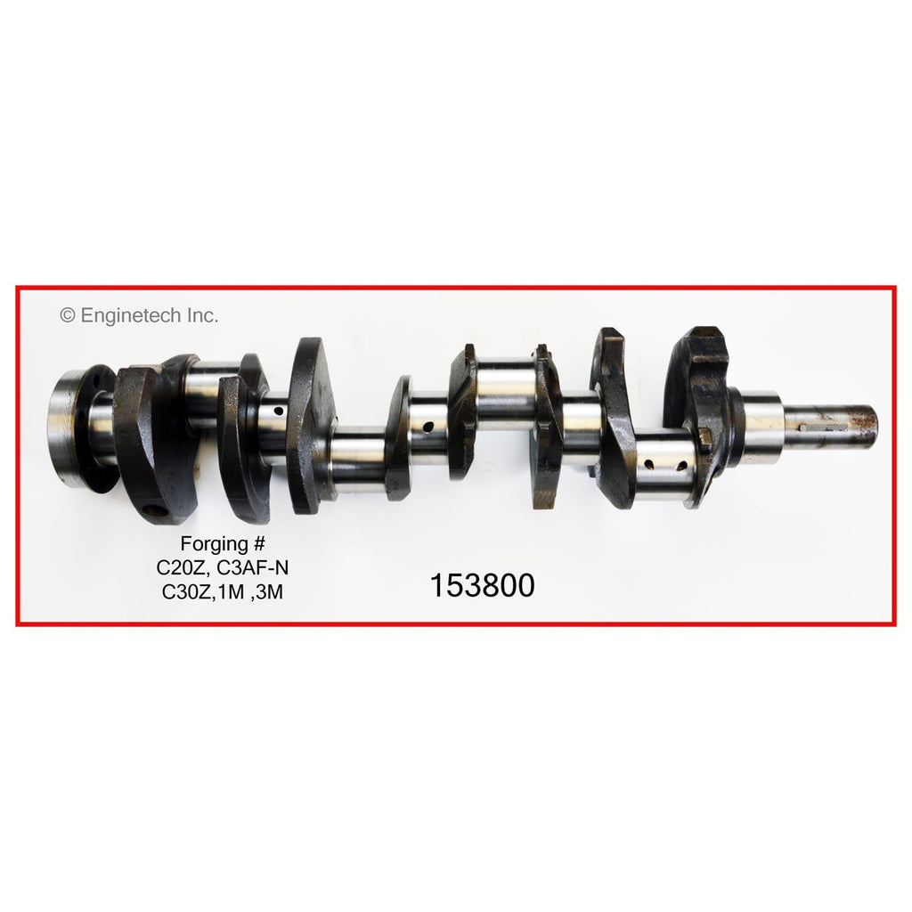 Enginetech Part Number 153800 Remanufactured Engine Crankshaft Kit with Main and Rod Bearings for Ford Vehicles