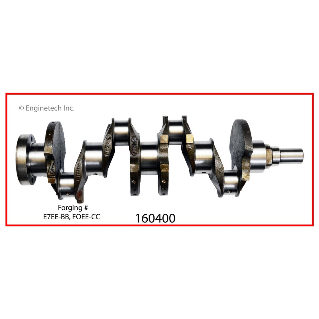 Enginetech Remanufactured Engine Crankshaft Kit with Main and Rod Bearings for Ford Escort and EXP
