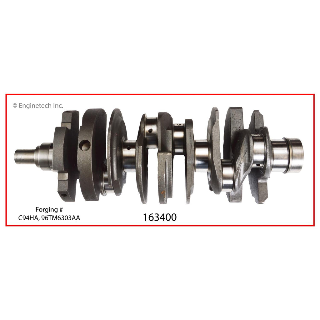 Enginetech Remanufactured Engine Crankshaft Kit with Main and Rod Bearings for Ford Vehicles