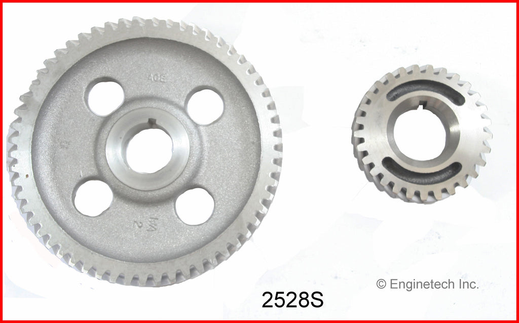 Enginetech 2528S Engine Timing Gear Set with Matched HD Aluminum Camshaft Gear