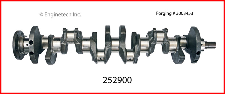 Enginetech Remanufactured Engine Crankshaft Kit with Main and Rod Bearings for Jeep Cherokee, Comanche, and Wagoneer (Part #252900)