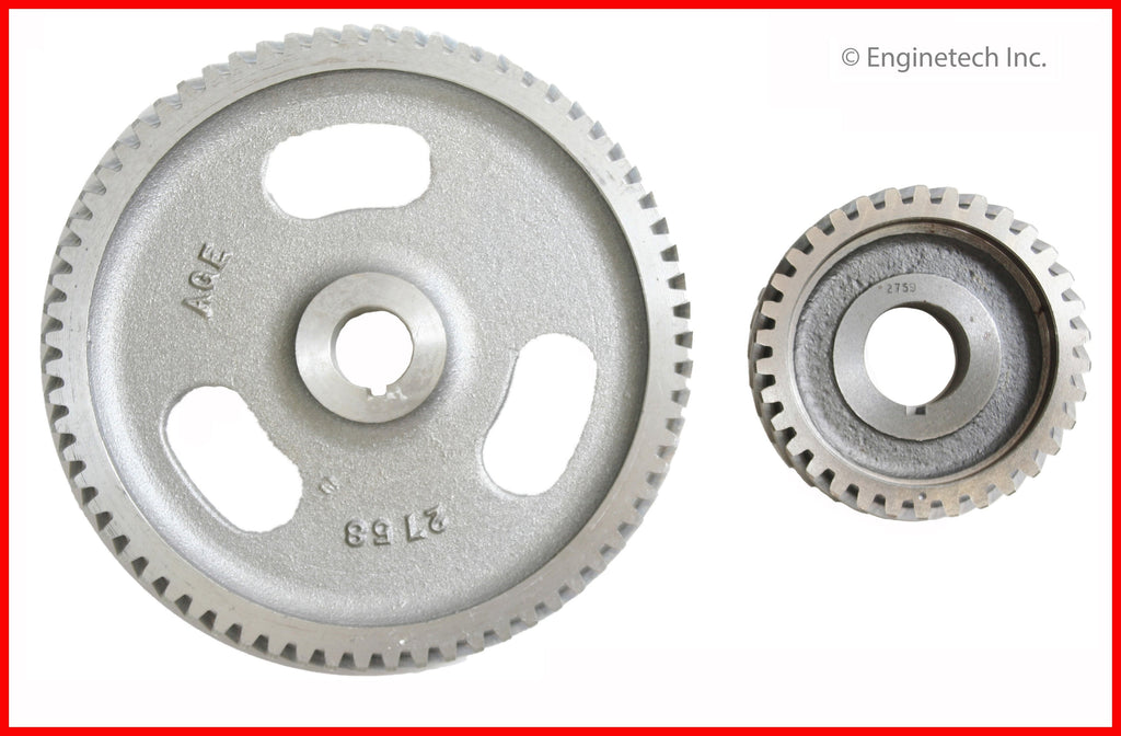 Enginetech 2760SA Engine Timing Gear Set with Matched Aluminum Camshaft Gear