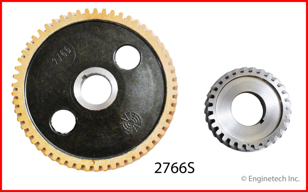 Enginetech 2766S Engine Timing Gear Set with Matched HD Silent Camshaft Gear for Ford Custom and P-100 (1965-1971)
