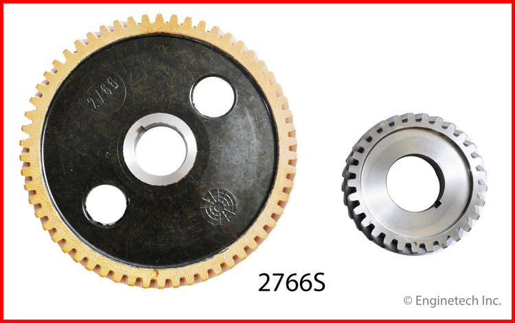Enginetech 2766S Engine Timing Gear Set with Matched HD Silent Camshaft Gear for Ford Custom and P-100 (1965-1971)