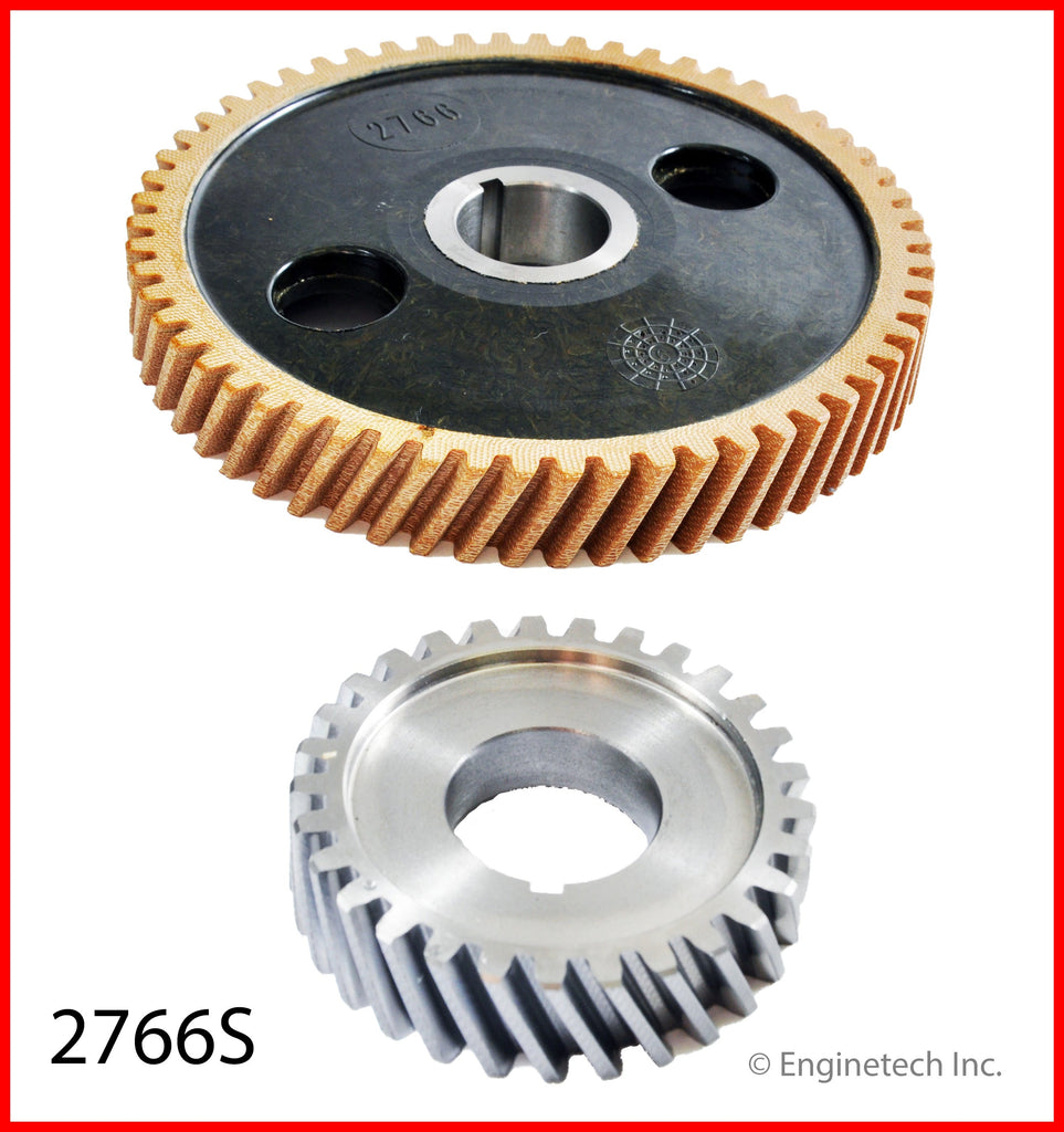 Enginetech 2766S Engine Timing Gear Set with Matched HD Silent Camshaft Gear for Ford Custom and P-100 (1965-1971)