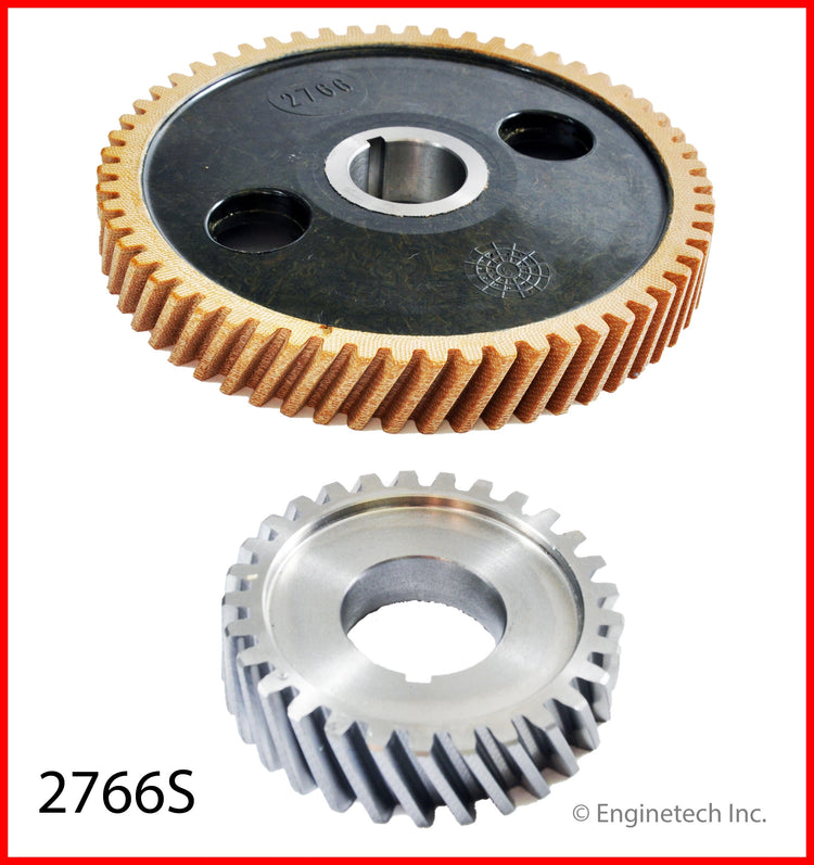 Enginetech 2766S Engine Timing Gear Set with Matched HD Silent Camshaft Gear for Ford Custom and P-100 (1965-1971)