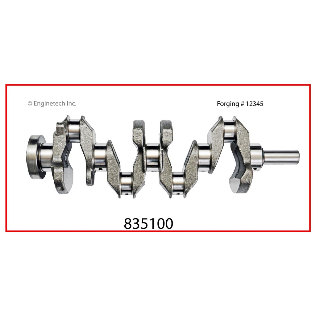 Enginetech Remanufactured Engine Crankshaft Kit with Main and Rod Bearings for Nissan Vehicles