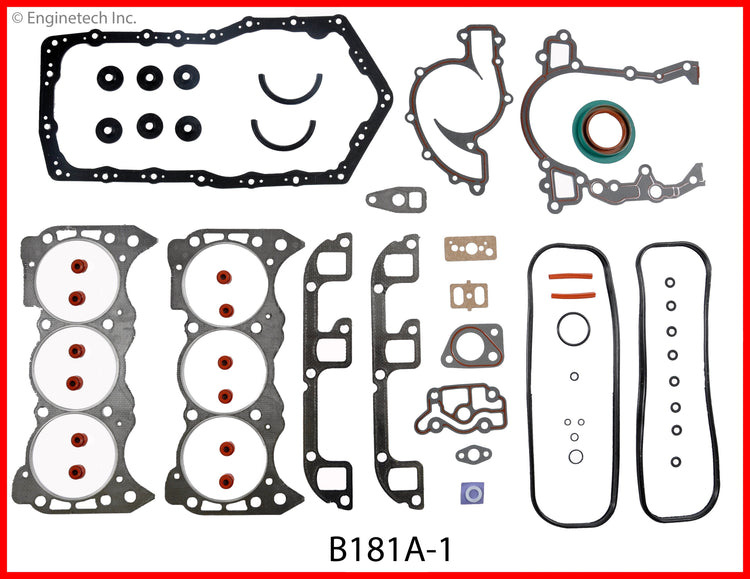 Enginetech B181A-1 Engine Full Gasket Set for Buick Century, Electra, LeSabre (1985-1988)