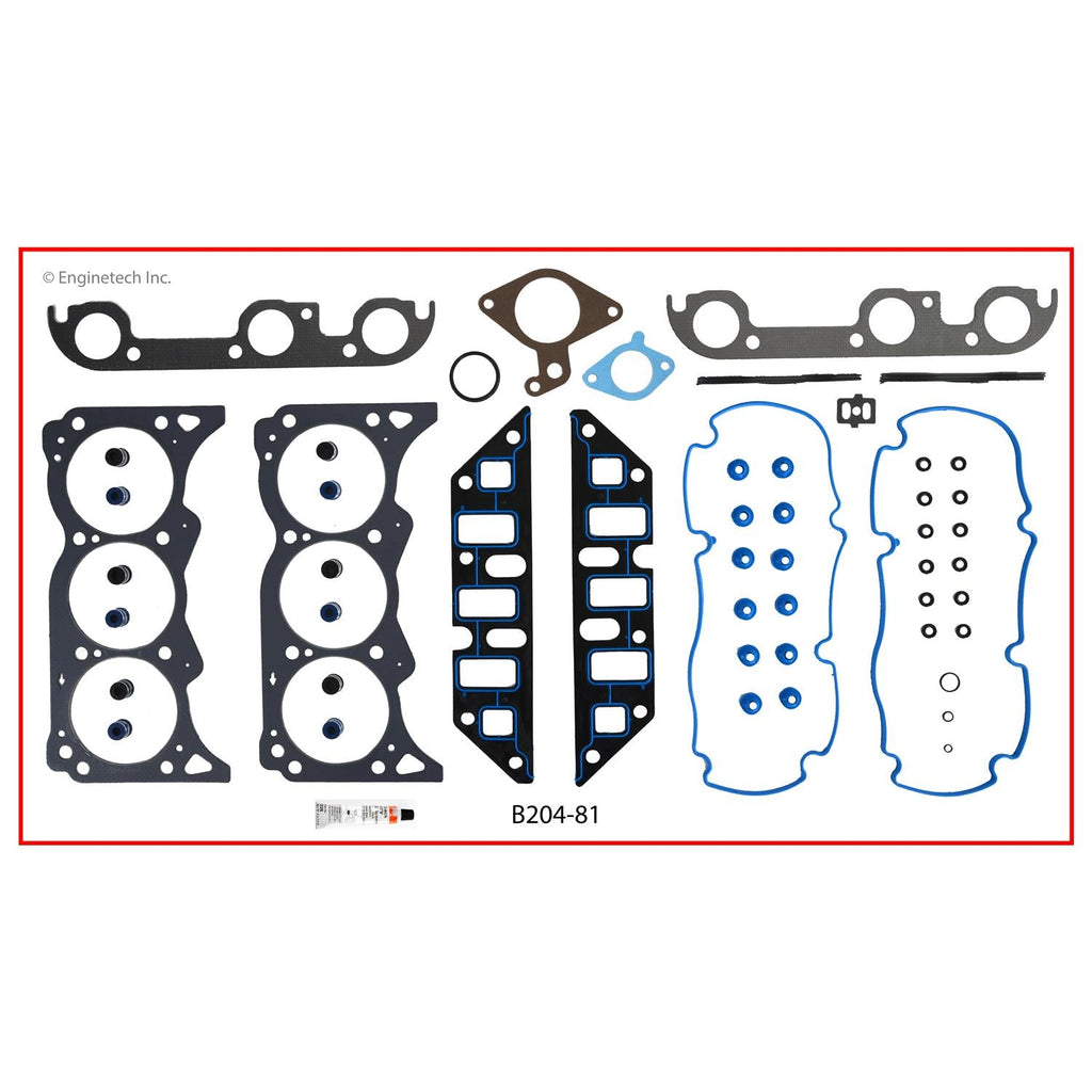 Enginetech B204-81 Engine Full Gasket Set for Buick and Oldsmobile Vehicles
